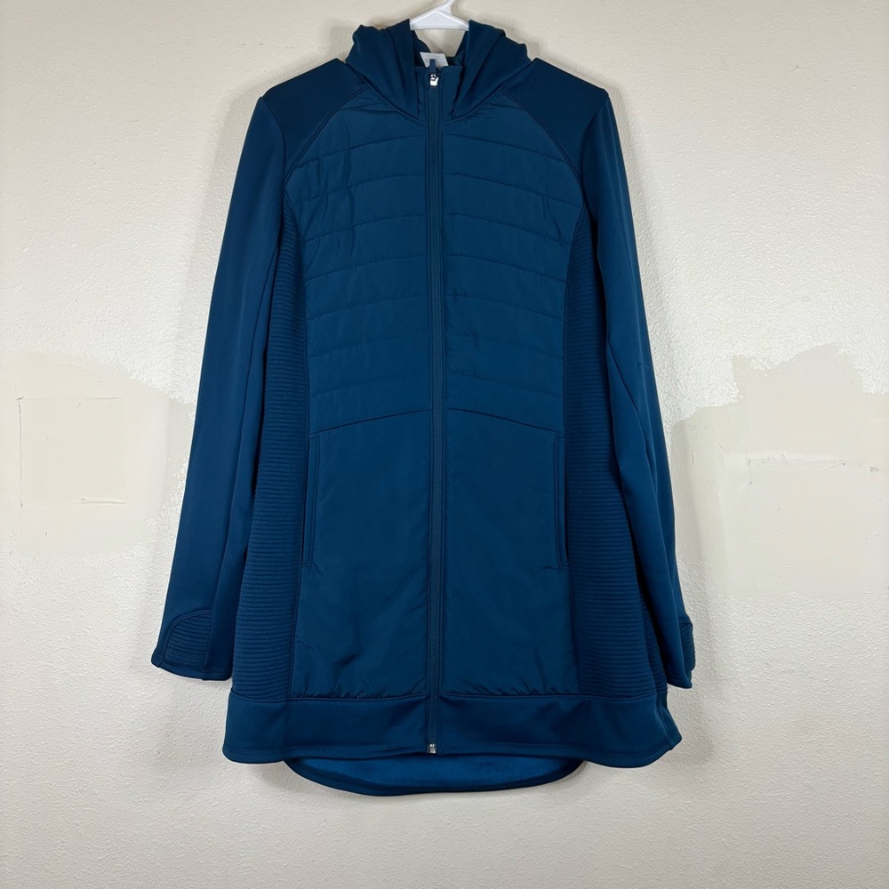 Tek Gear Blue Crayon Jacket Women’s Sz Large Hooded Athletic